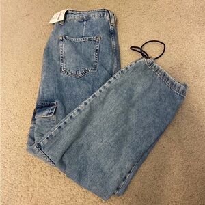 Forever 21 Cargo Baggy Jeans Size 30 New With Tags